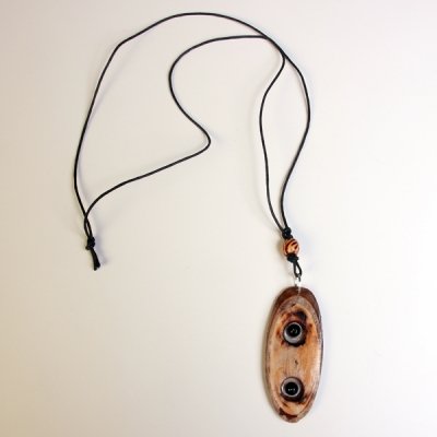 Halsketting Boomstam pendule leertje