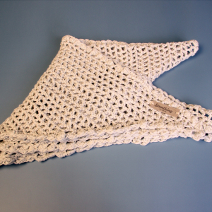 Omslagdoek off-white gehaakt