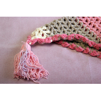 Omslagdoek Roze multi gehaakt