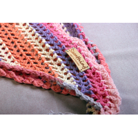 Omslagdoek Roze multi gehaakt