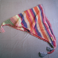 Omslagdoek Roze multi gehaakt