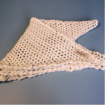 Omslagdoek off-white gehaakt