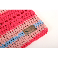 Poncho gehaakt rood 1-2 jaar