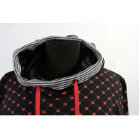 Hoodie "Darkblue Square Flower" maat S/M