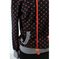 Hoodie "Darkblue Square Flower" maat S/M