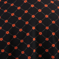 Hoodie "Darkblue Square Flower" maat S/M