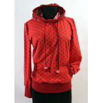 Hoodie "Coral Square Flower"