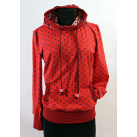 Hoodie "Coral Square Flower"