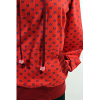 Hoodie "Coral Square Flower"