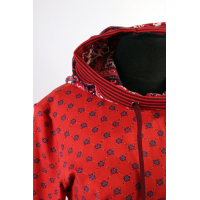 Hoodie "Coral Square Flower"