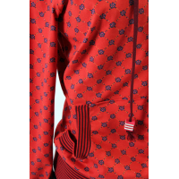 Hoodie "Coral Square Flower"