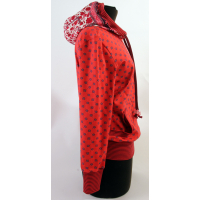 Hoodie "Coral Square Flower"