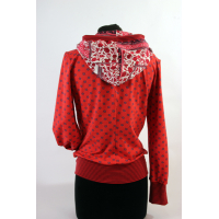 Hoodie "Coral Square Flower"