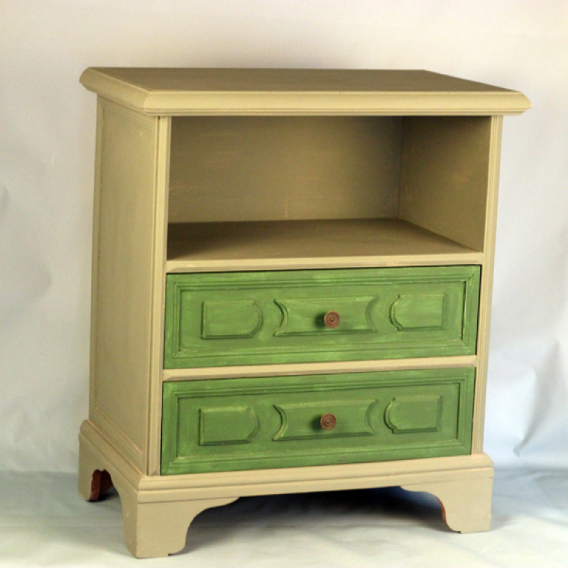 Kastje met 2 lades Olive Green van Kaija