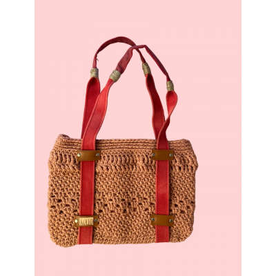 Tas Shopper gehaakt oudroze