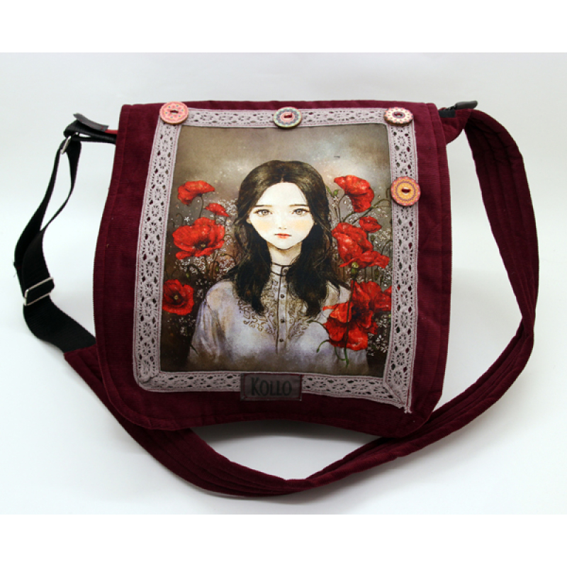 Tas "Meisje met rode bloemen"