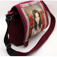 Tas "Meisje met rode bloemen"