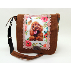 Tas "Poedel met bloemen"