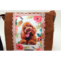 Tas "Poedel met bloemen"