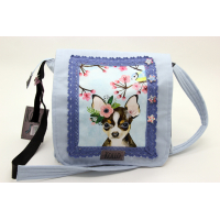 Tas "Hond roze bloem"