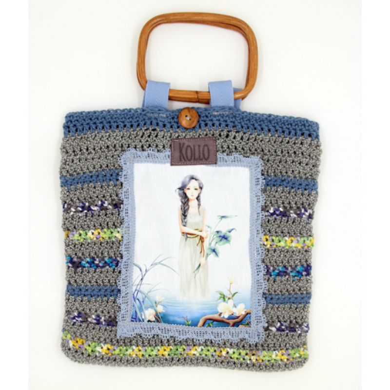 Tas Handtas meisje in water gehaakt