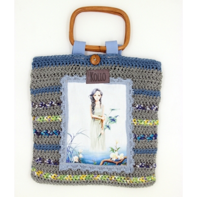 Tas Handtas meisje in water gehaakt