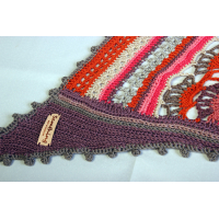 Omslagdoek rood gehaakt