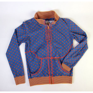 Vest blue square flower