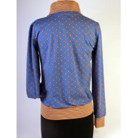 Vest blue square flower