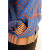 Vest blue square flower