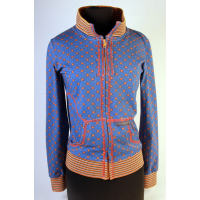 Vest blue square flower