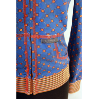 Vest blue square flower