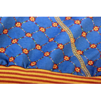 Sweater blue square flower