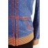 Vest blue square flower