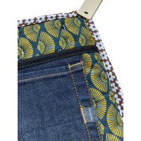 Pannenlap Denim Patchwork D set van 2 