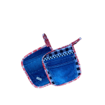 Pannenlap Denim Patchwork F set van 2 