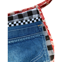 Pannenlap Denim Patchwork F set van 2 