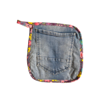 Pannenlap Denim Patchwork I set van 2 
