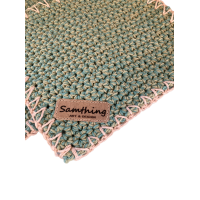 Pannenlap gehaakt zeegroen set van 2 stuks