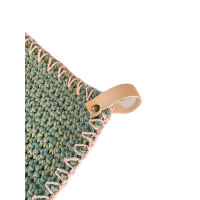 Pannenlap gehaakt zeegroen set van 2 stuks