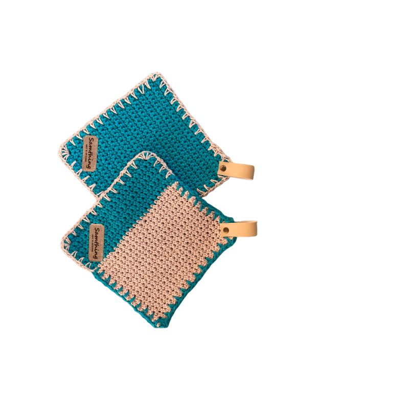 Pannenlappen gehaakt set van 2