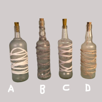 Decoratiefles melkglas met LED