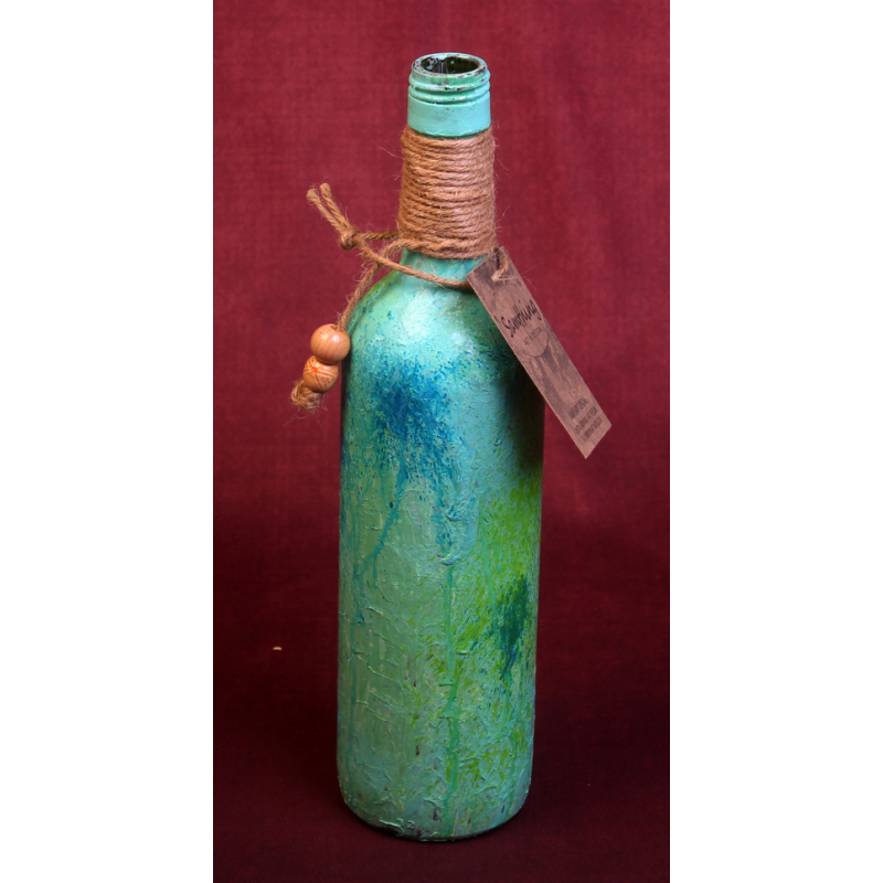 Decoratiefles Aqua/blauw