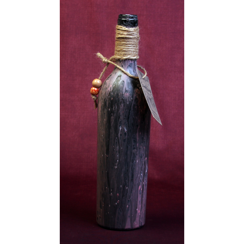 Decoratiefles Roze/zwart