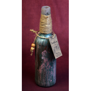 Decoratiefles Roze/turkoois