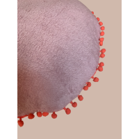 Kussen rond met pompons 88