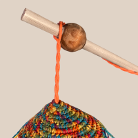 Lamp Branch multi color hooked 77