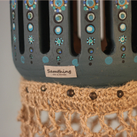 Hanglamp hout met jute 22-80