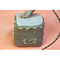 Lamp branch hooked old green 04