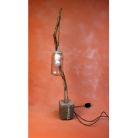 Lamp branch hooked old green 04